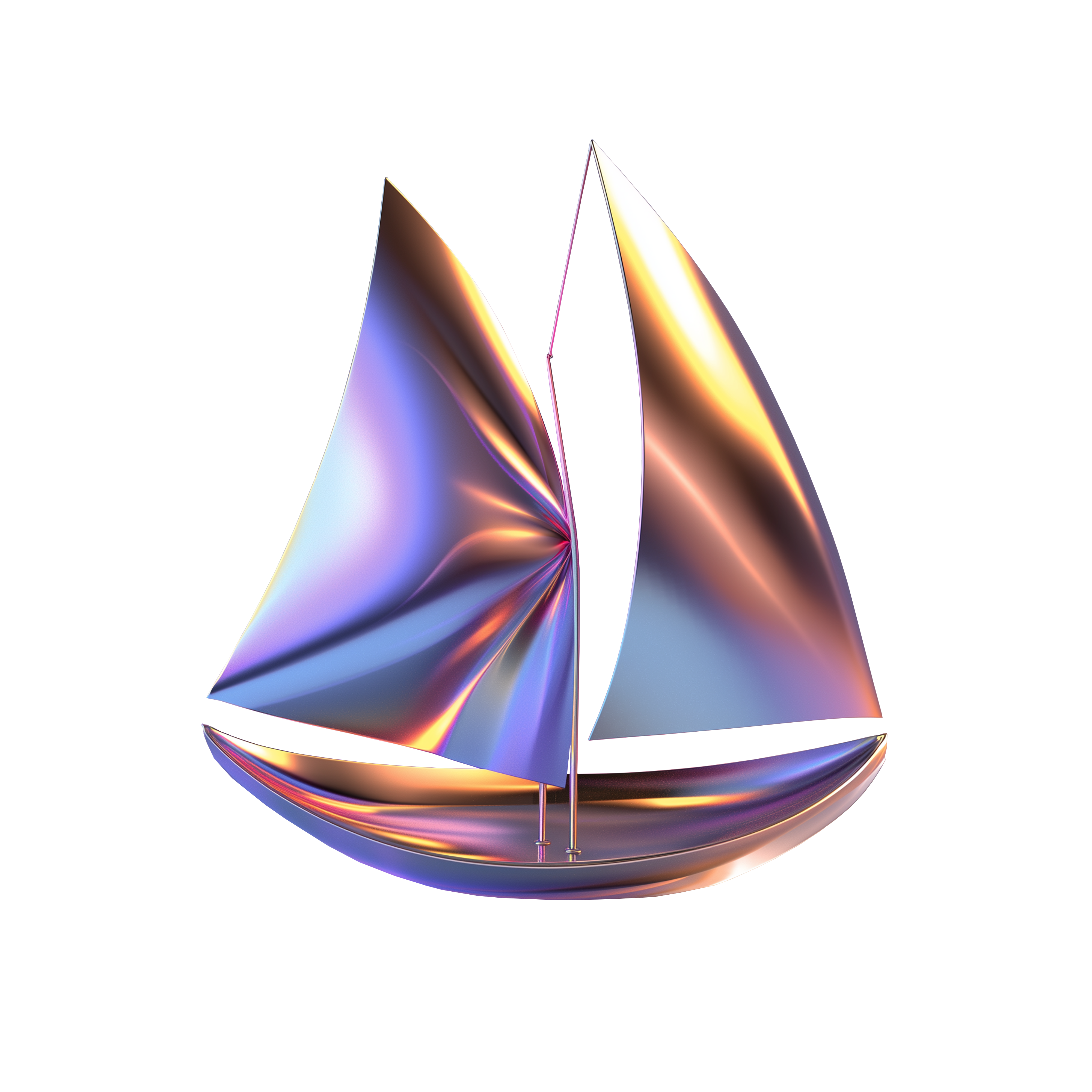 3D Sailboat Image SAGE Colorway